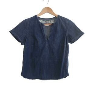 S Madewell demin top v neck